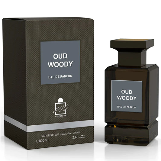 Oud Woody Eau De Parfum Spray 3.4 oz 100 ml By Milestone
