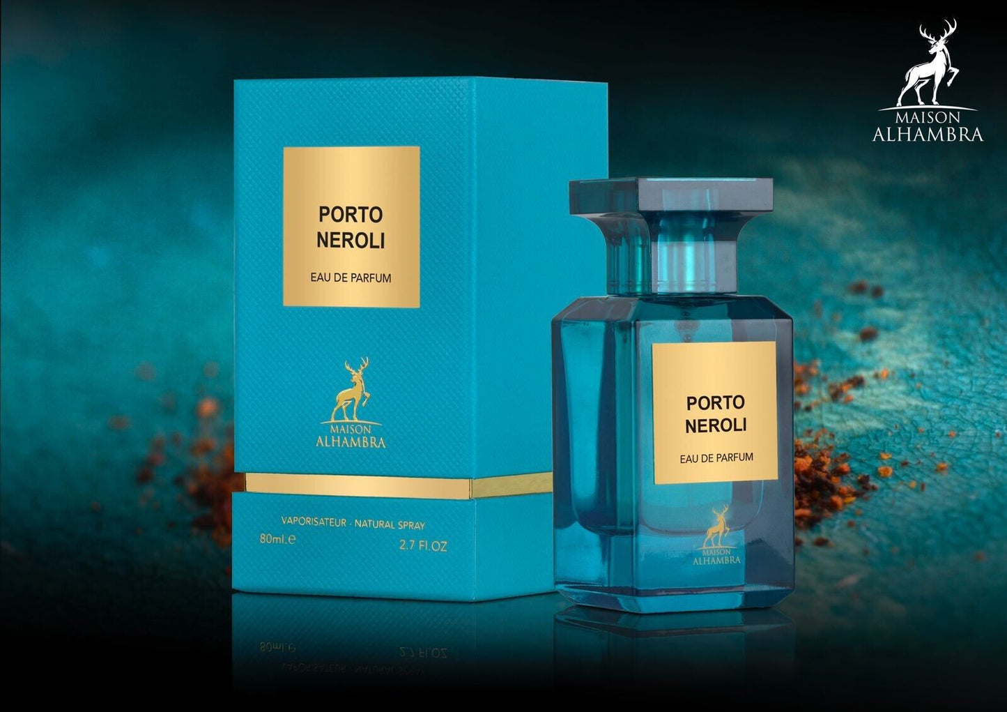 Porto Neroli Eau De Parfum Spray 2.7 oz 80 ml By Maison Alhambra