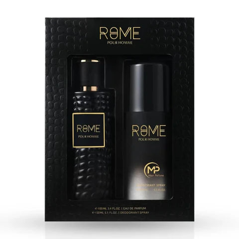 Rome Pour Homme 2-Piece Set EDP 3.4 oz / 100 ml + Deodorant Spray 5.1 fl oz / 150 ml Men by Bharara