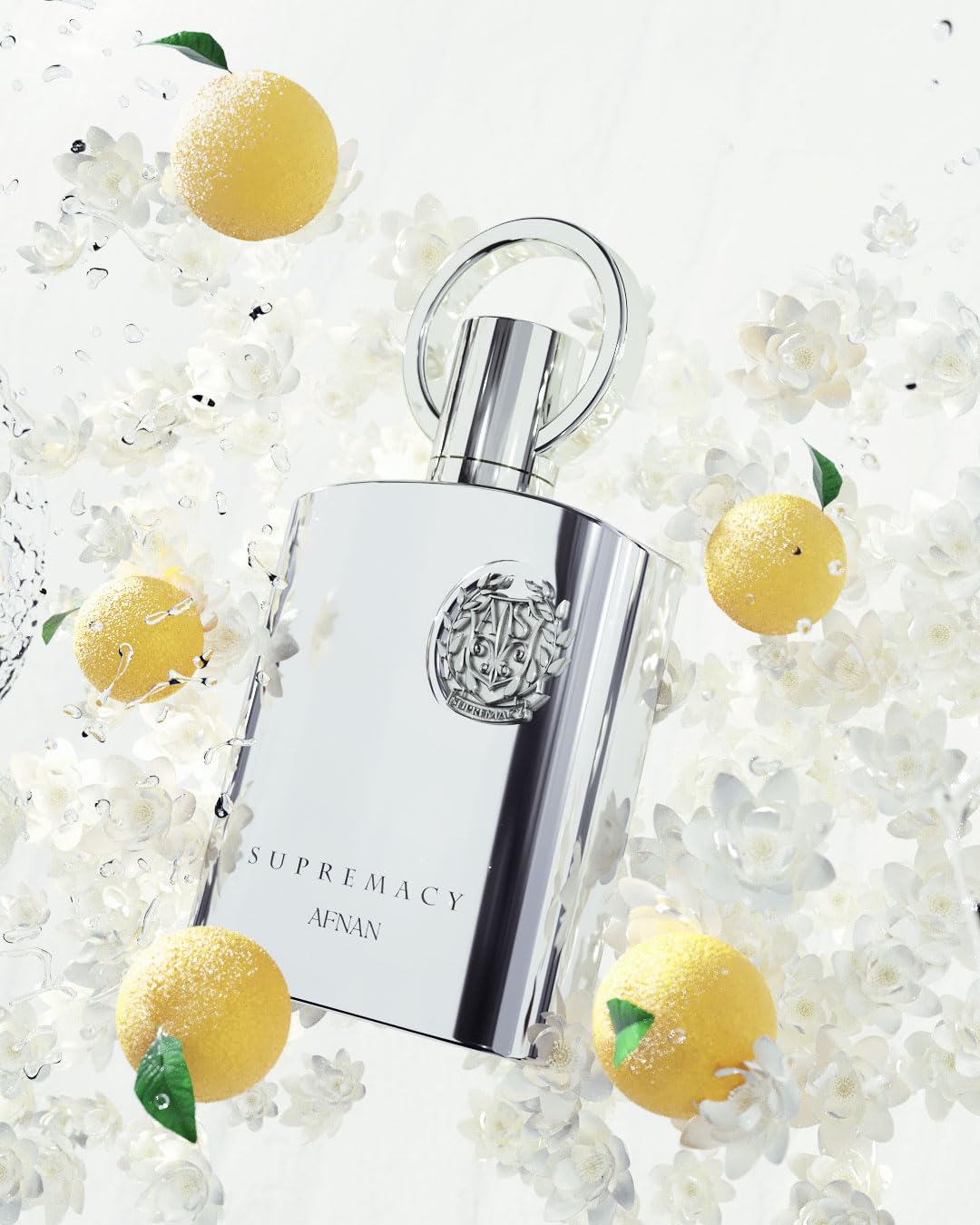 Afnan Supremacy Silver Eau de Parfum for Men, 3.4 Fl. Oz 100 ml