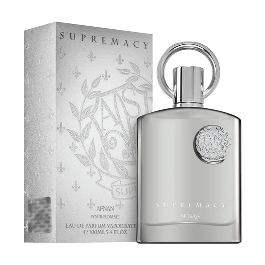 Afnan Supremacy Silver Eau de Parfum for Men, 3.4 Fl. Oz 100 ml