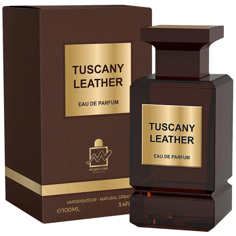 Tuscany Leather Eau De Parfum Spray 3.4 oz 100 ml Unisex By Milestone