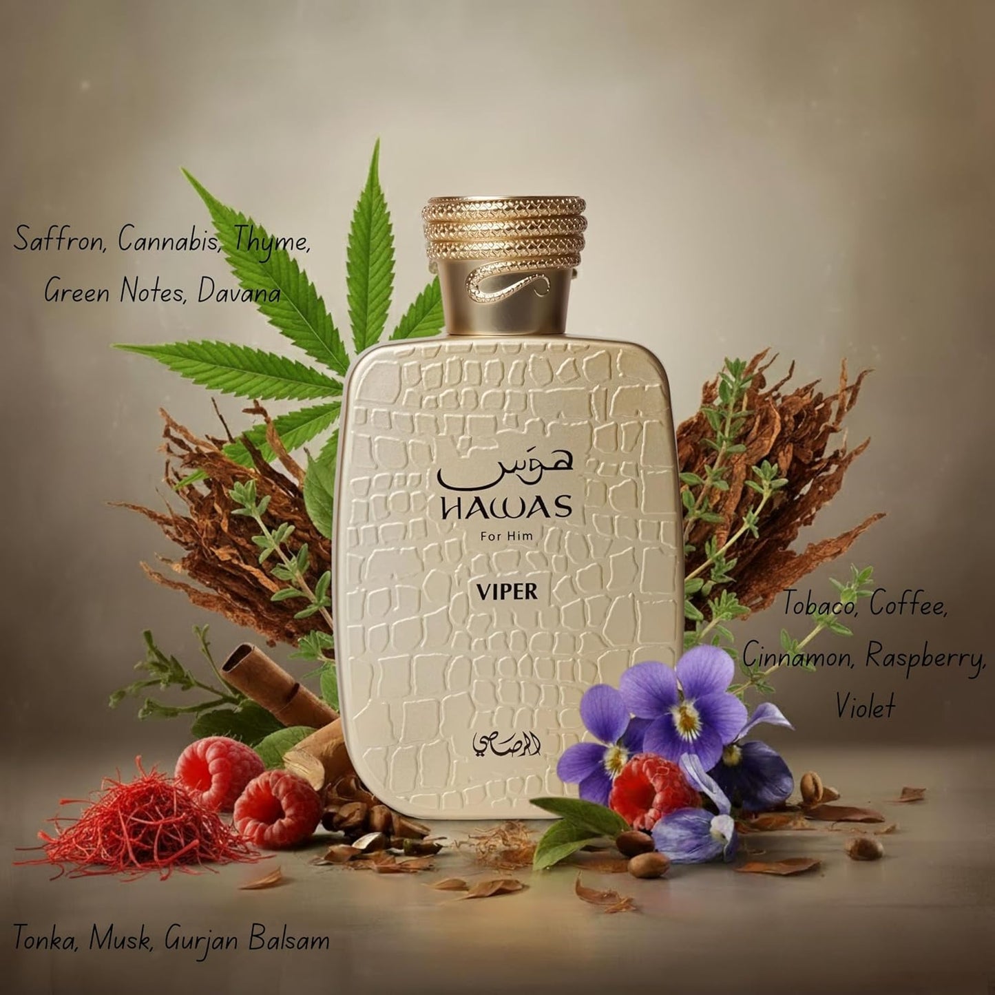 Hawas Viper For Men Eau de Parfum 3.4 oz 100 ml By Rasasi