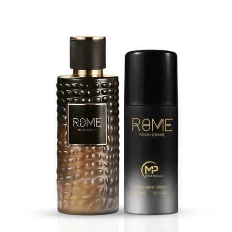 Rome Pour Homme 2-Piece Set EDP 3.4 oz / 100 ml + Deodorant Spray 5.1 fl oz / 150 ml Men by Bharara