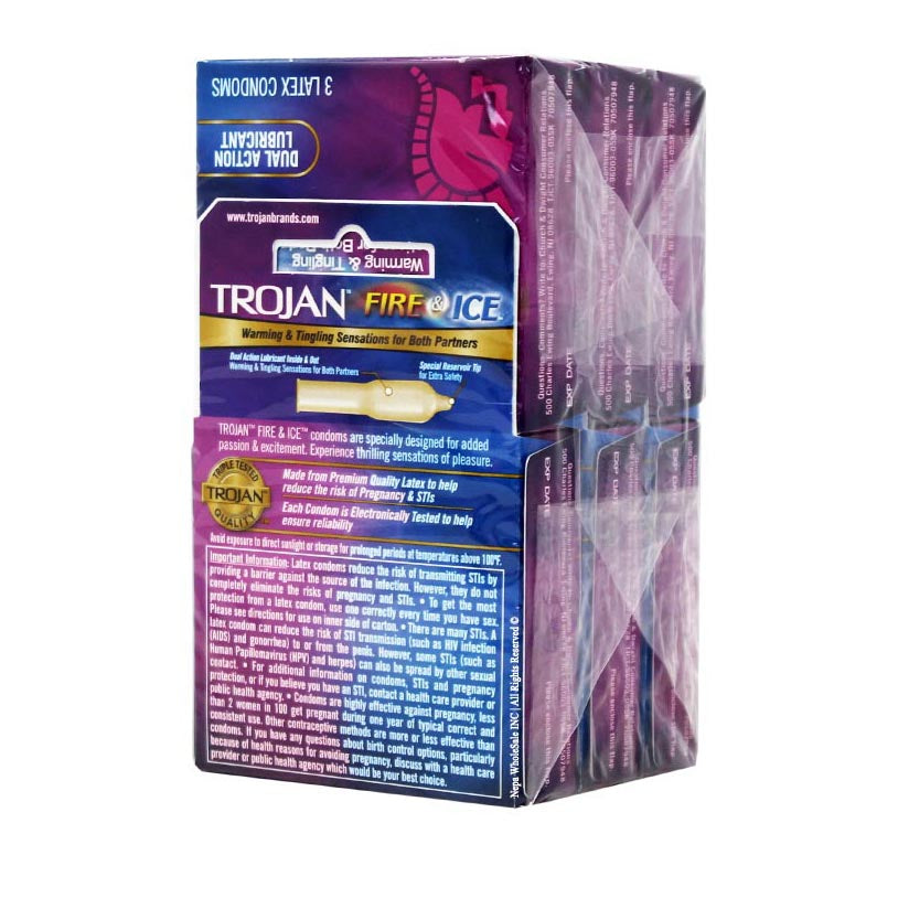 Trojan Fire & Ice Dual Action Condoms "6-PACK"
