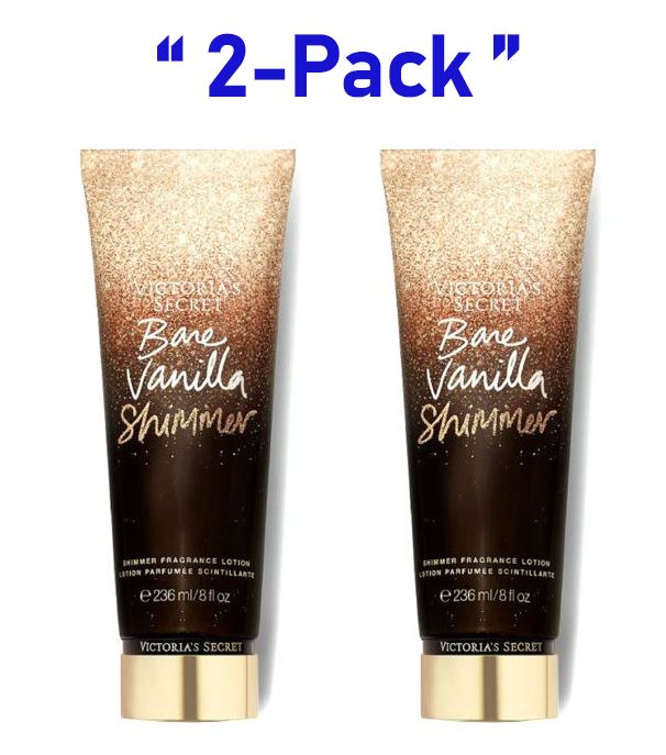 Victoria's Secret Bare Vanilla Shimmer Body Lotion 8 oz "2-PACK"