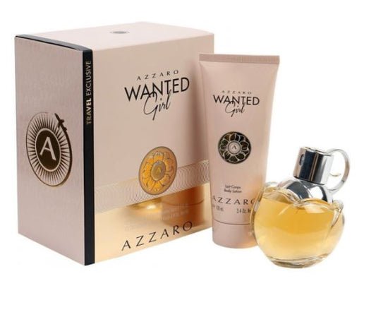 Azzaro Wanted Girl EDP Spray For Womens 3.4 oz Body Lotion (Gift Set)