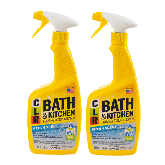 Bath & Kitchen Foaming Action Cleaner Fresh Scent 26 oz by CLR "2-PACK"