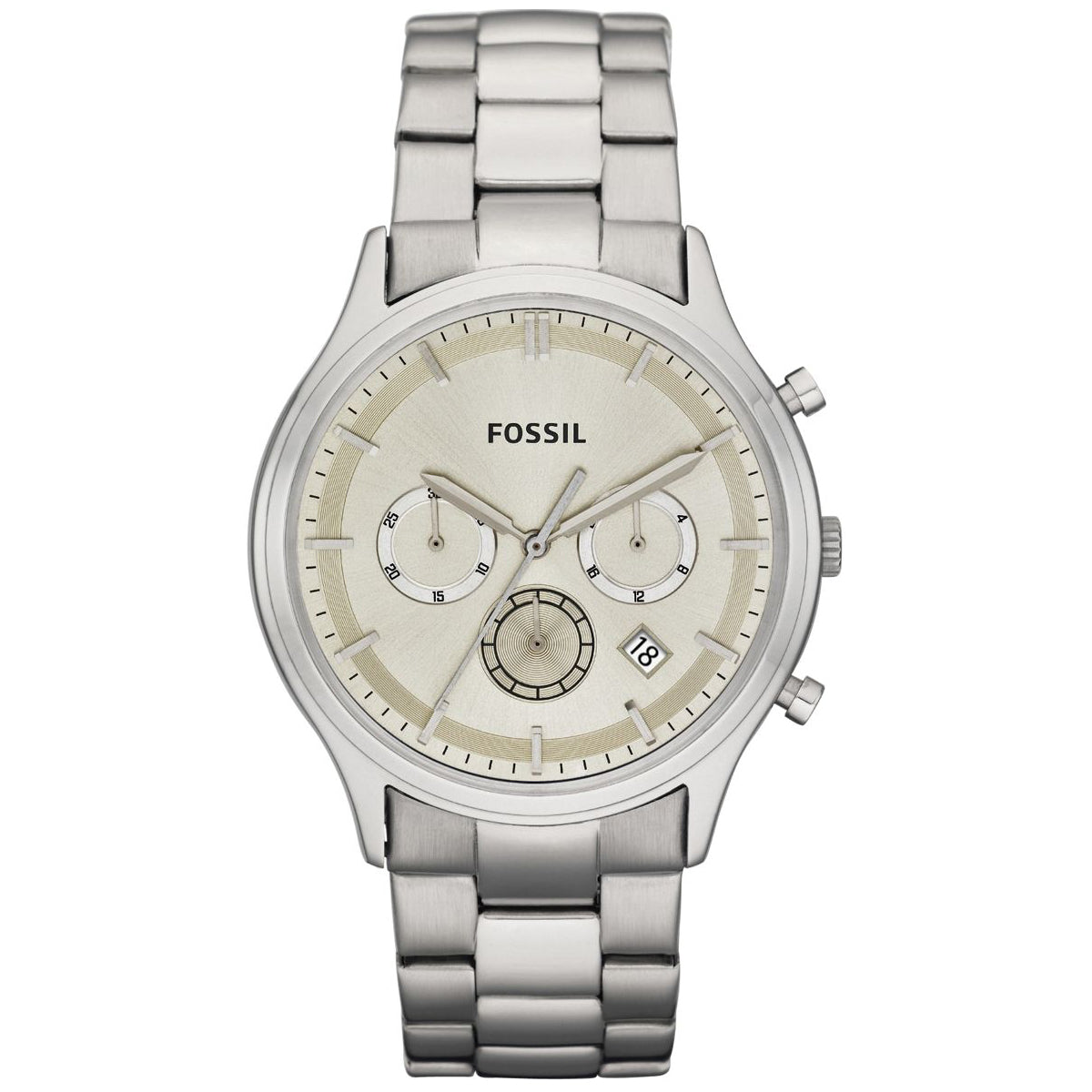 Fossil Ansel Beige Stainless Steel Watch (FS4669) Men