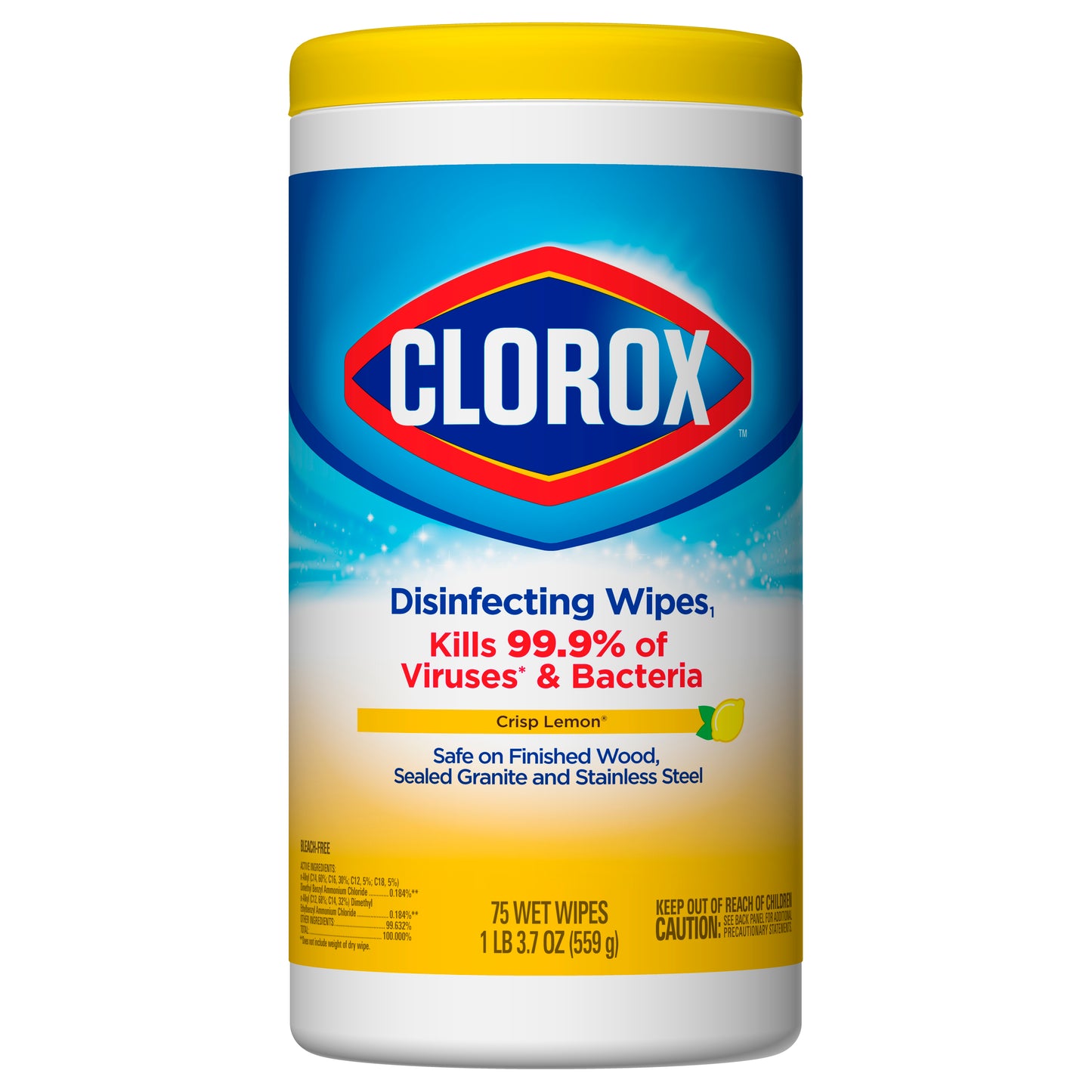 Clorox Disinfecting Cleaning Wipes  Crisp Lemon 75 Count