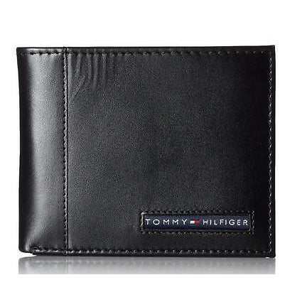 Tommy hilfiger men's leather cambridge passcase wallet cheap with removable card holder