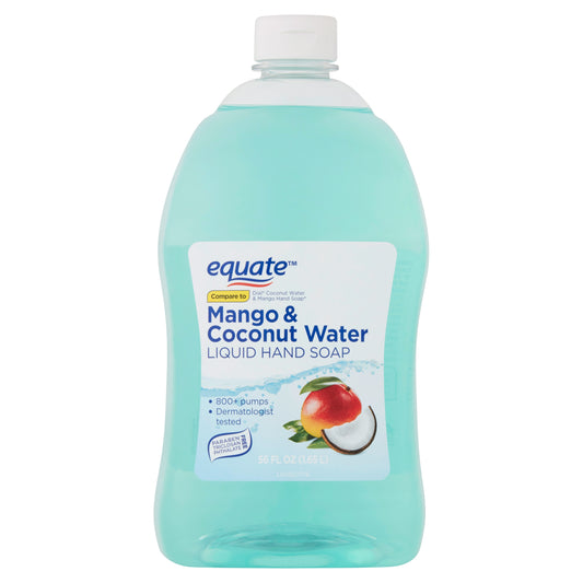 Equate Mango & Coconut Water Liquid Hand Soap 56 oz 1.65 L