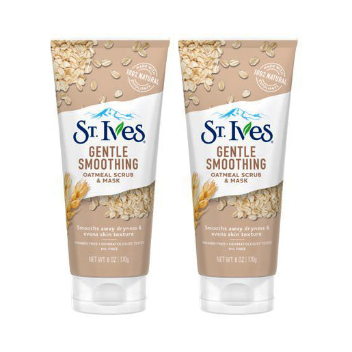 St. Ives Smooth Oatmeal Scrub and Mask  6 oz 170g "2-PACK"