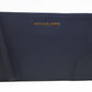 Michael Kors Leather LG Zip Clutch Wallet For Women (Navy)