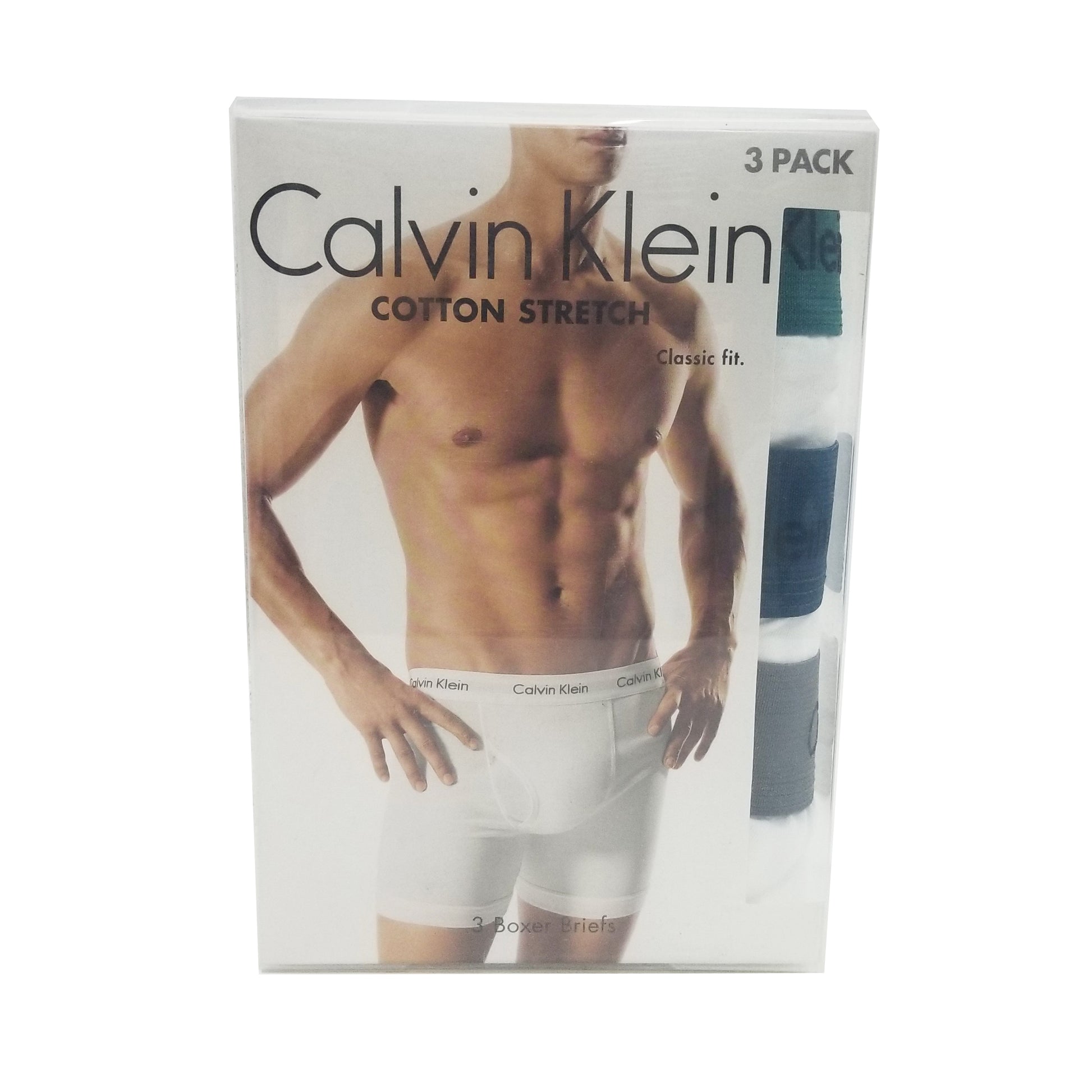 Calvin Klein Cotton Stretch 3 Pack Boxer Briefs White (NU2666-165