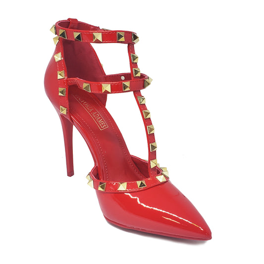 Victoria Adames Vicky Red Lady Patent Pump