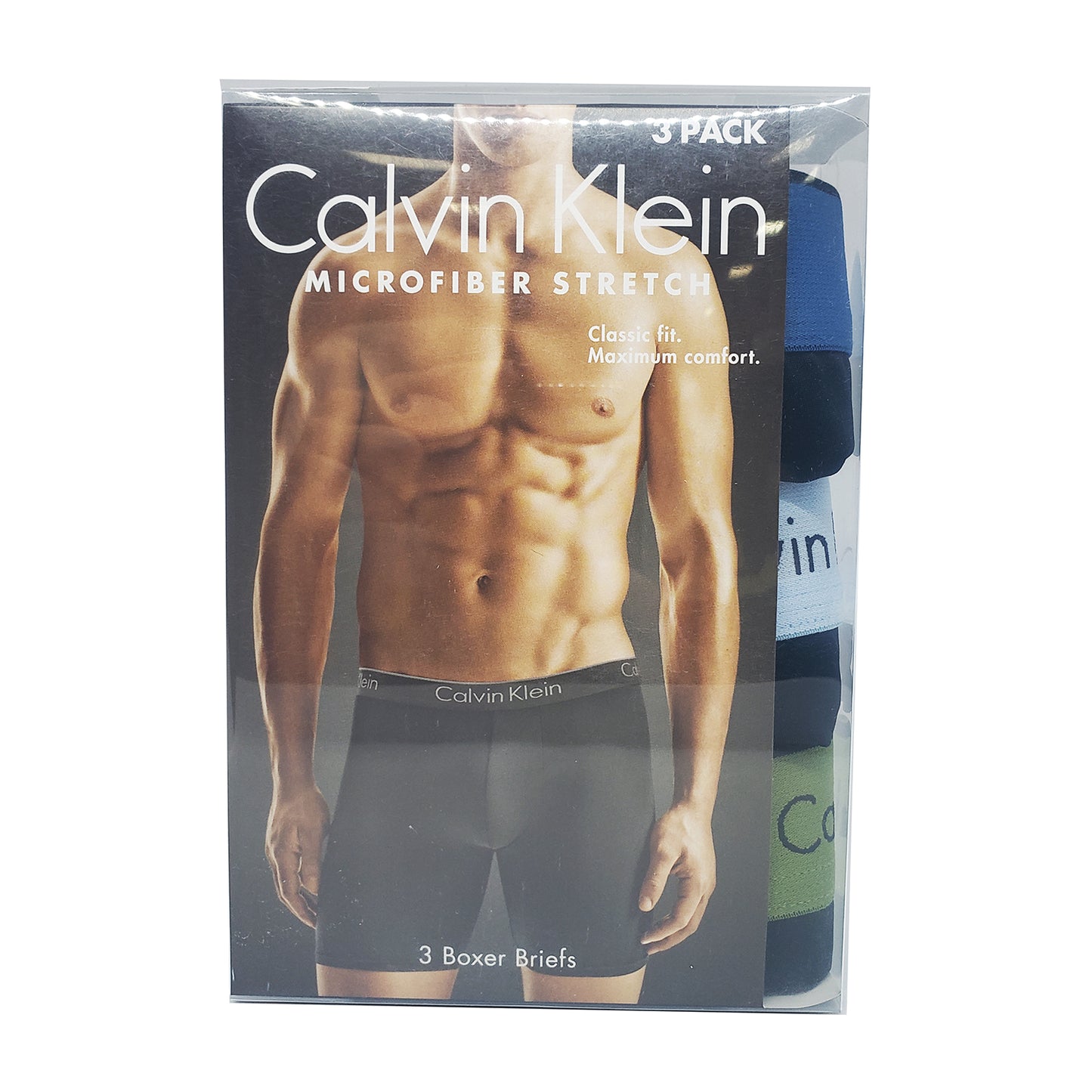 Calvin Klein Men's Microfiber Stretch 3-Pack Boxer Brief,  Black/Black/Black, Small : : Clothing, Shoes & Accessories