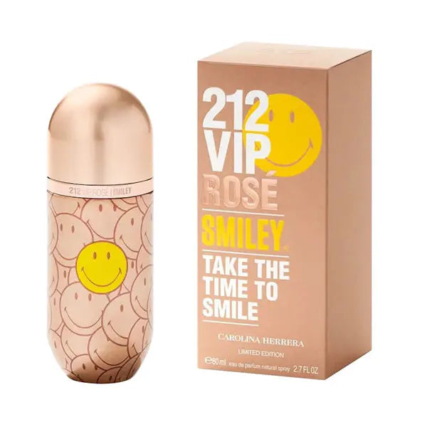 212 VIP Rose Smiley 2.7 oz 80 ml By Carolina Herrera