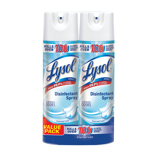 Lysol Disinfectant Spray Crisp Linen 19 oz "2-PACK"