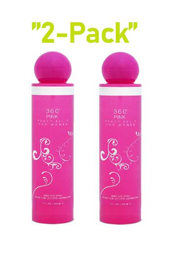 Perry Ellis 360 Pink Body Mist Spray For Women 8 oz "2-Pack"