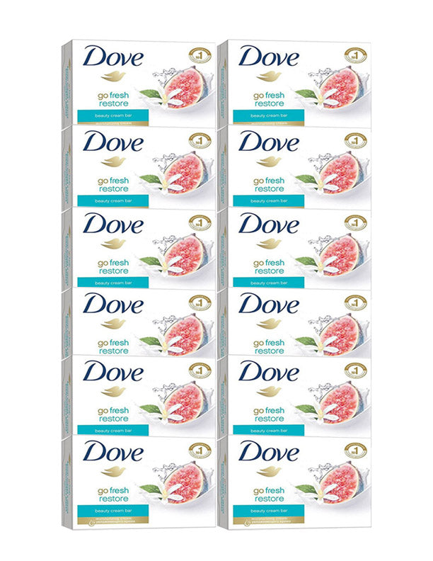 Dove Soap Bar Beauty Moisturizing Cream Bar 135g (Pack of 12)