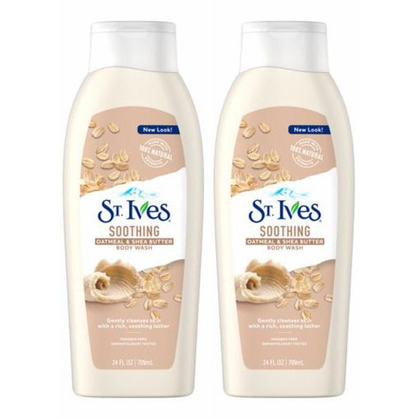 St. Ives Soothing Oatmeal & Shea Butter Body Wash 24 oz 709 ml "2-PACK"