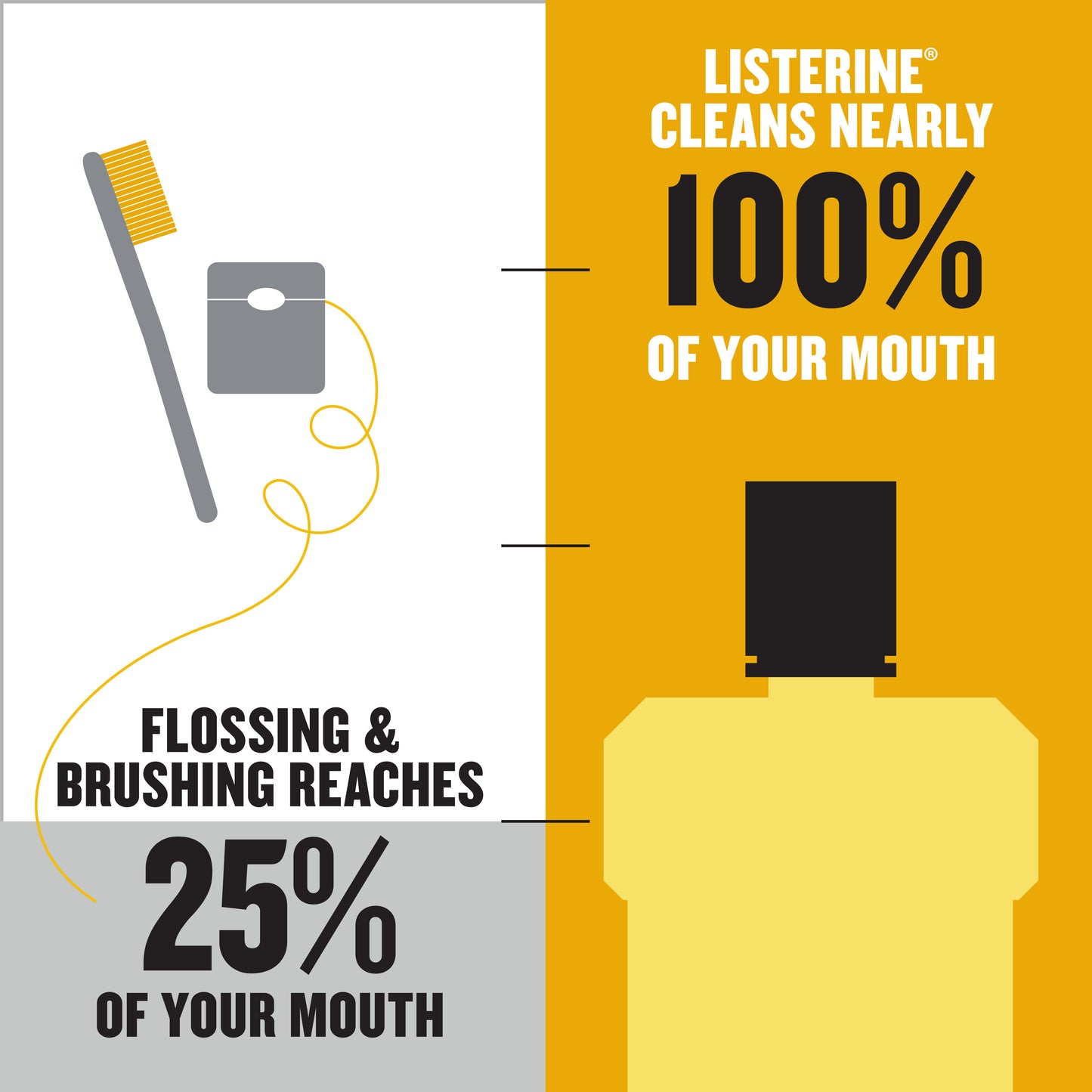 Listerine Antiseptic Oral Care Mouthwash Original 1.0 L "2-PACK"