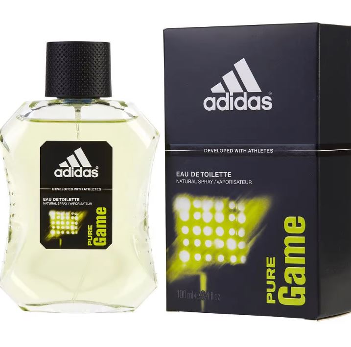 Adidas Pure Game Eau De Toilette Spray For Men 3.4 oz 100 ml