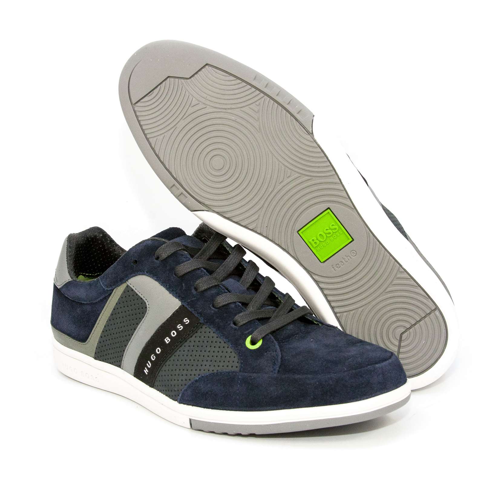 Hugo Boss Men s Eldorado Suede Trainers Navy