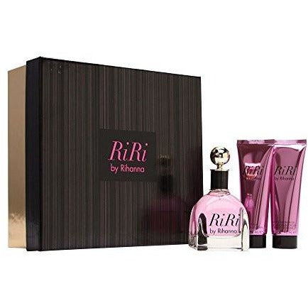 Rihanna RiRi for Women Set Includes Eau De Parfum Spray, 3.4 oz./3.0 oz., 3 pcs