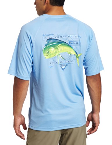 Columbia Men's Terminal Tackle Short Sleeve Shirt (FM6093-463) Small / Light Blue