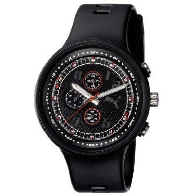 PUMA Men's Slick Chronograph Black Dial Watch (PU910401001)