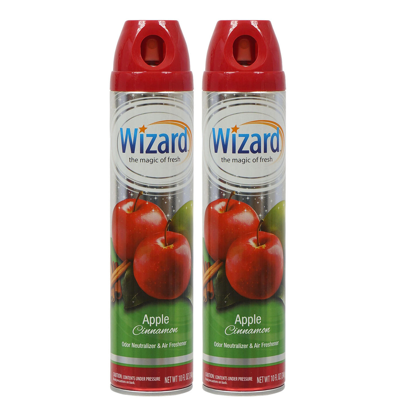 Wizard Apple Cinnamon Air Freshener 10 oz "2-PACK"