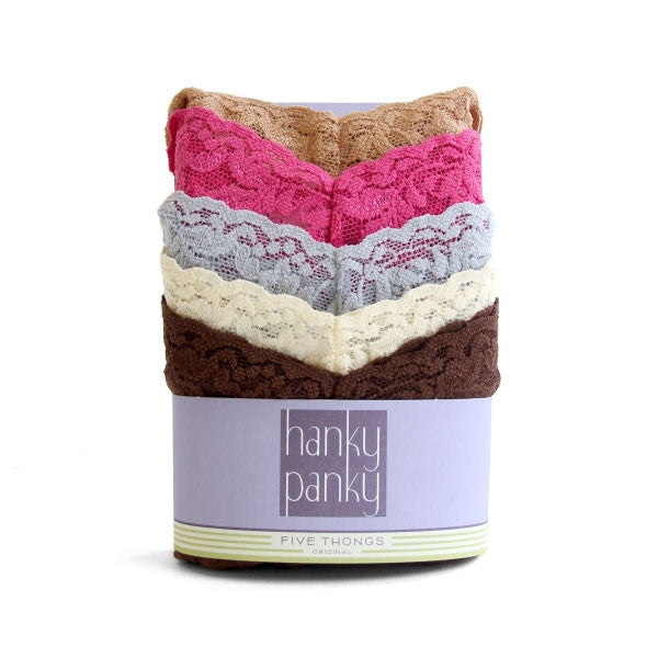 Hanky Panky 5 Pack Original Rise Thongs STYLE 4811F