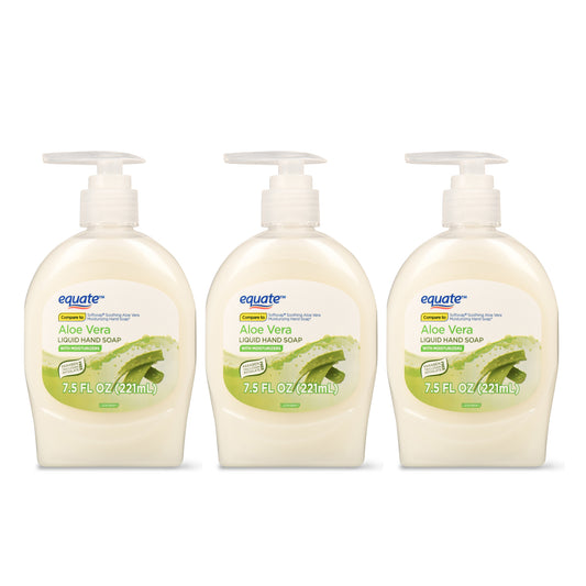 Equate Liquid Hand Soap Aloe Vera 7.5 oz "3-PACK"