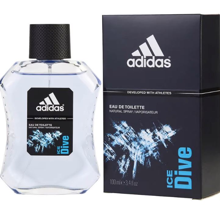 Adidas Ice Dive Eau De Toilette Spray For Men 3.4 oz 100 ml