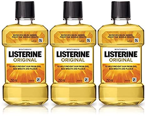 Listerine Original Antiseptic Mouthwash 250 ML "3-PACK"