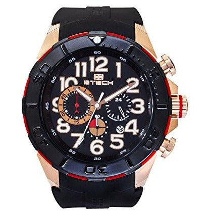 BTECH Men Analog/Chronograph Silicone Strap Band Wrist Watch