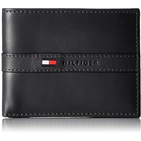 Tommy hilfiger men's leather cambridge 2025 passcase wallet with removable card holder