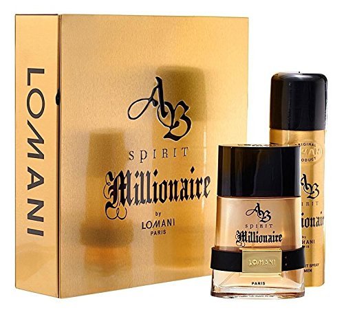 Lomani AB Spirit Millionaire EDT 3.3 oz 2 Pcs Gift Set Men