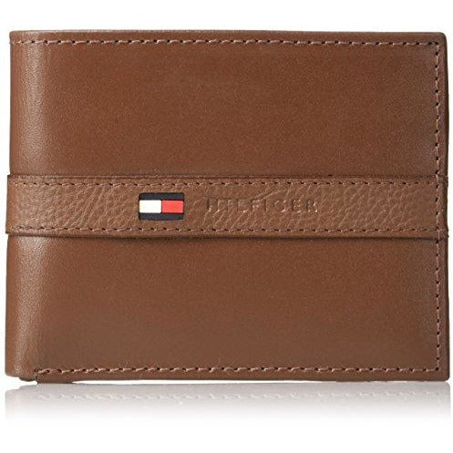 Tommy hilfiger men's leather cambridge best sale passcase wallet with removable card holder