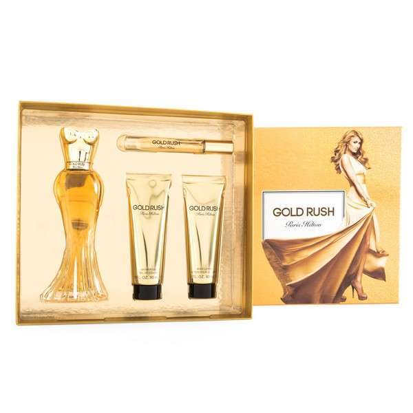 Paris Hilton Gold Rush 4pc Gift Set EDP 3.4 oz 100 ml