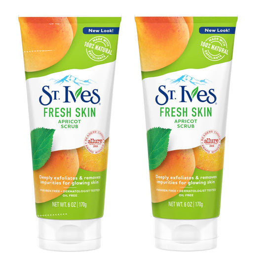 St. Ives Fresh Skin Apricot Scrub  6 oz 170g "2-PACK"