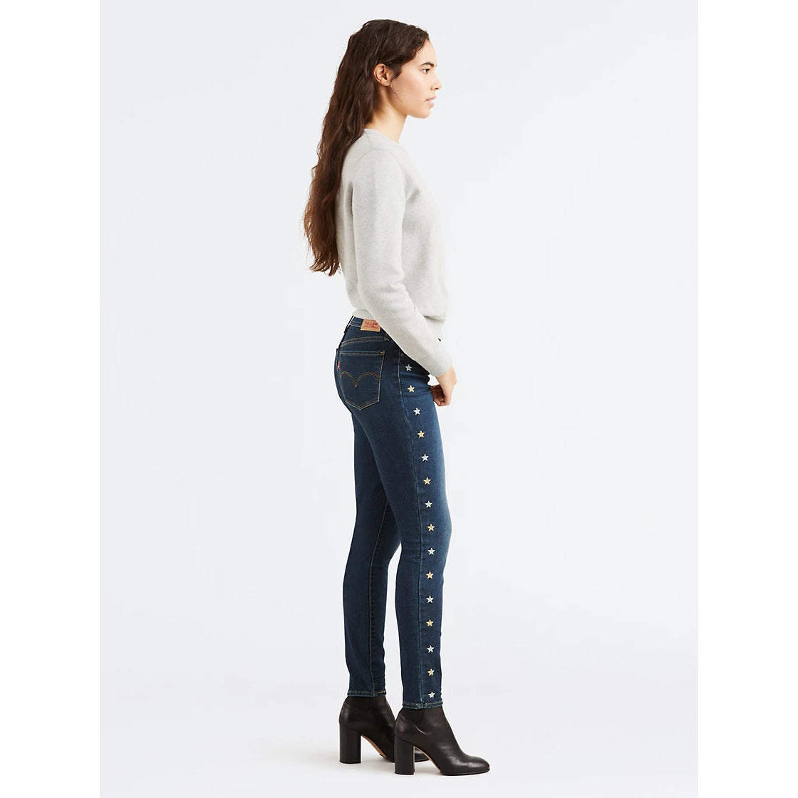 Levi's Women's 711 Mid Rise Embroidered Skinny Jeans (188810296