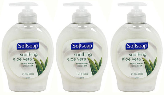 SoftSoap Soothing Aloe Vera Moisturizing Hand Soap 7.5 FL OZ (Pack of 3)