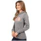 The North Face Women's Fave Half Dome Pullover Hoodie Medium Grey Heather/Feather Orange LARGE