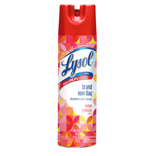 Lysol Brand New Day Disinfectant Spray Mango & Hibiscus 19 oz