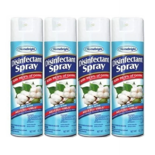 Homebright Disinfectant Spray Linen Scent 2.0 oz "4-PACK"
