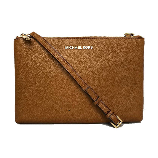 Michael Kors Jet Set Travel Double Zip Crossbody (35F7GTVM3B) Vanilla/Acrn