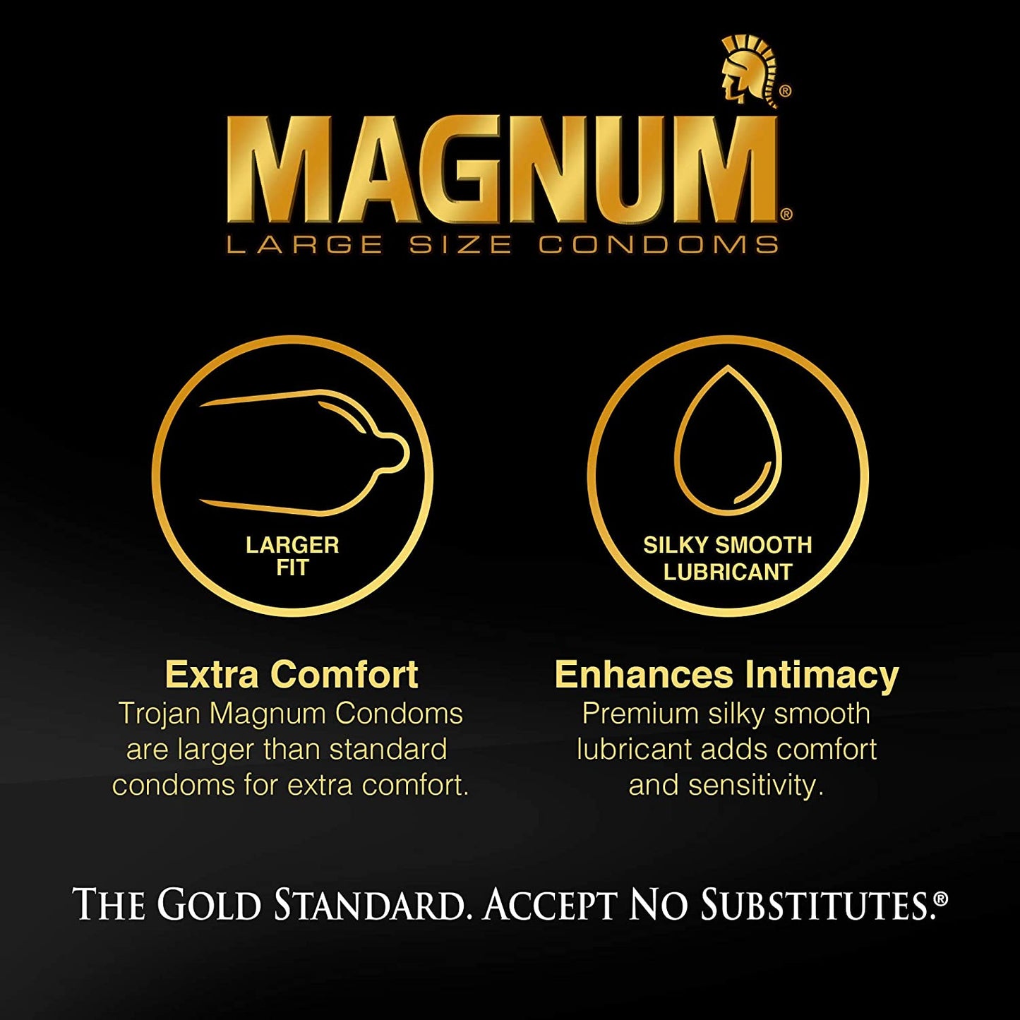 Trojan Magnum Large Size Lubricated Condoms "6-PACK"